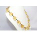 Necklace 925 Sterling Silver beads golden topaz stones P 320